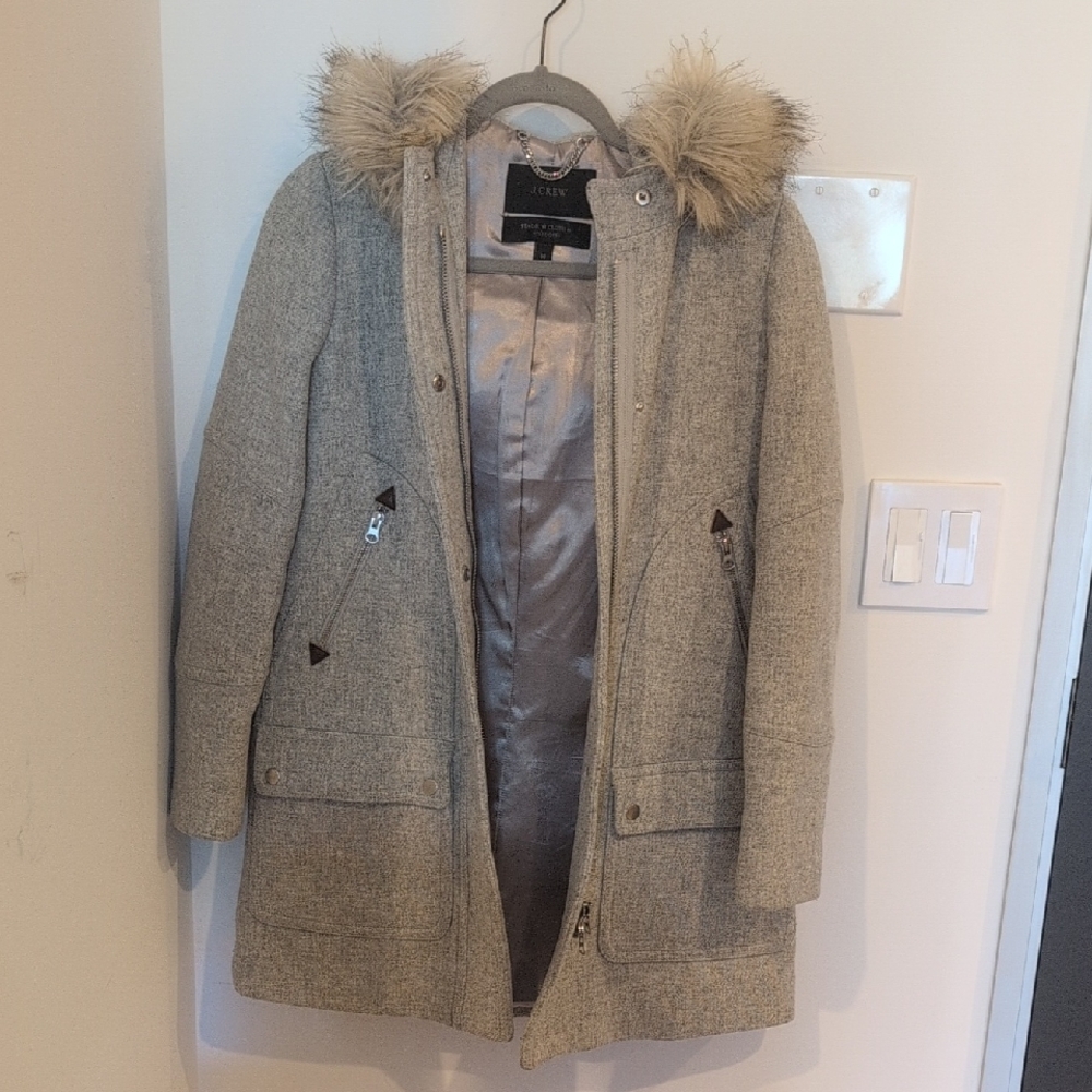 J. Crew Women's Gray Coat, Sz 00